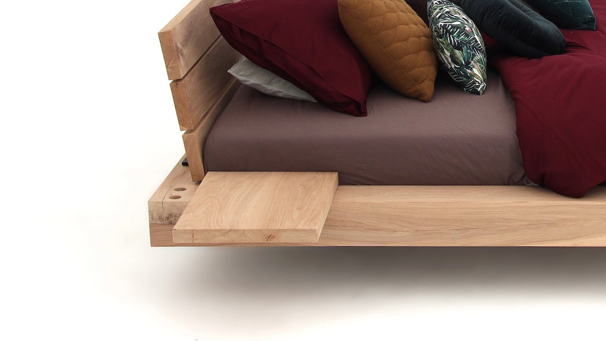 Zwevend eiken bedplank