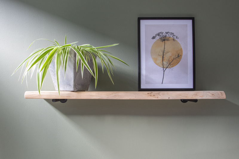 Wandplank met Boomstam rand 4 cm dik