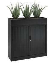 Roldeurkast met plantenbak