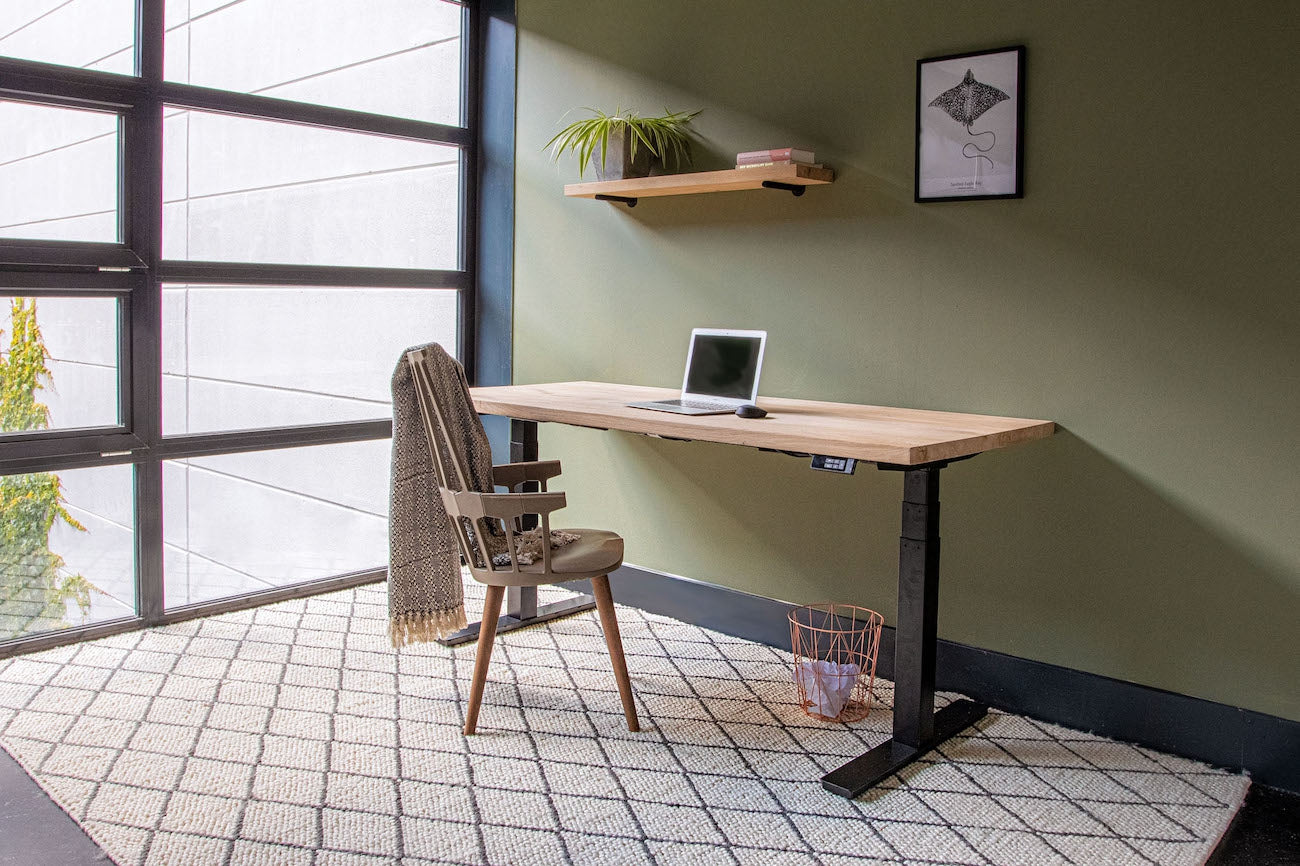 Zit sta bureau Eikenhout 160 cm