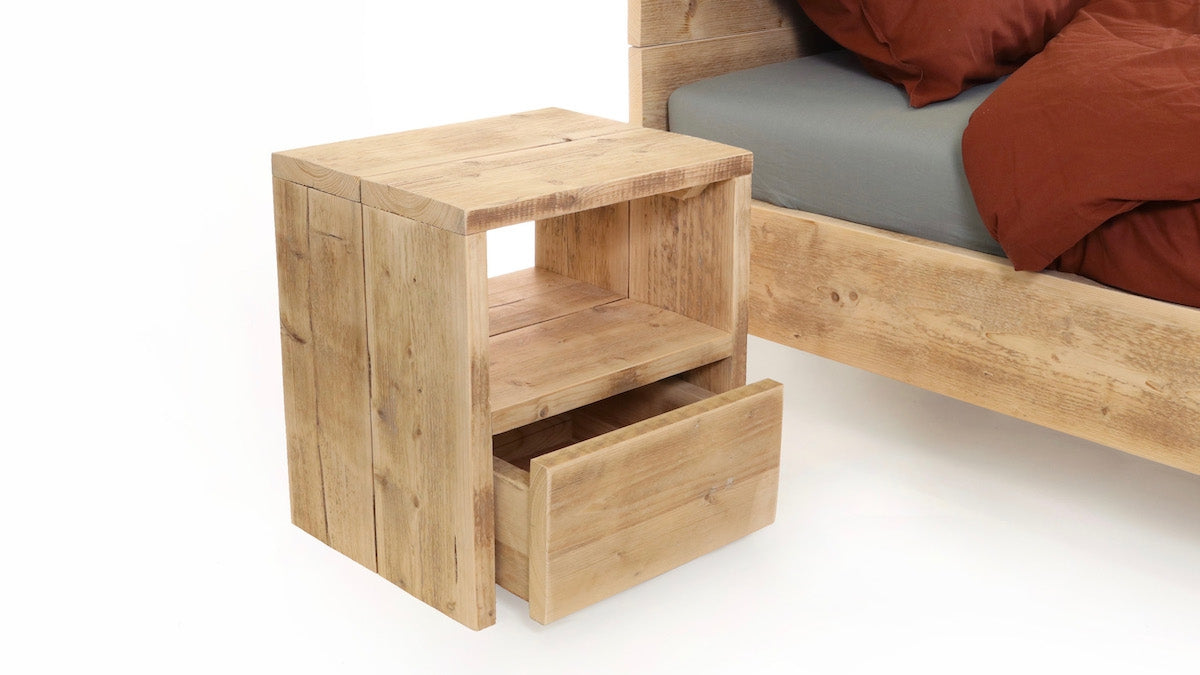 Steigerhout nachtkastje 1 lade