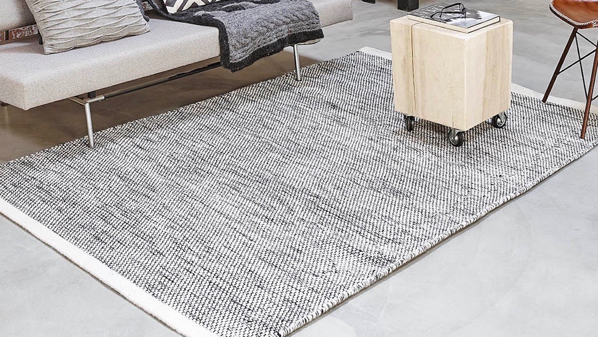 Vloerkleed Teppe zwart wit