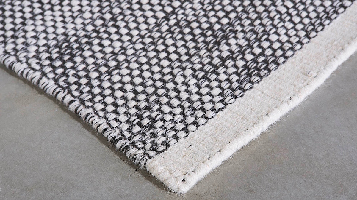 Vloerkleed Teppe zwart wit
