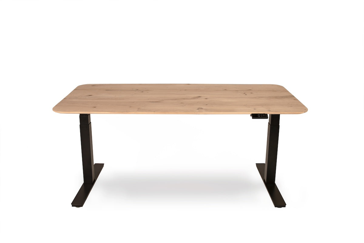 Zit sta bureau Vloon eiken blad 160x80 cm met facet rand